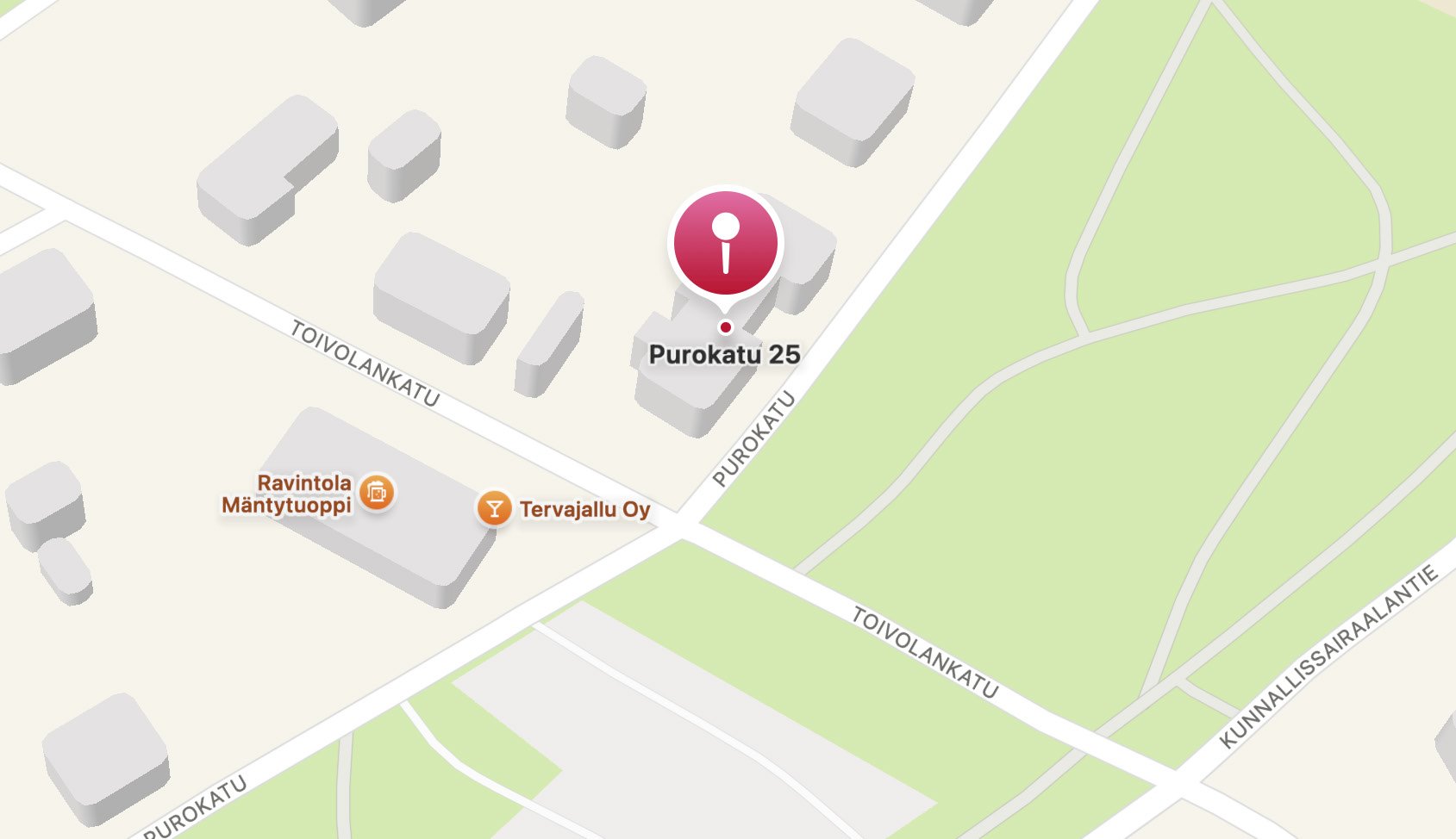 Kartta: Purokatu 25, 20810 Turku